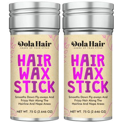 Dolahair Hair Wax Stick for Flyaways, Smoothing, and Slick Back - Hair Pomade for Women and Kids (2 Pack)
