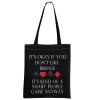 MNIGIU Bridge Canvas Tote Bag - Bridge Lover's Gift Bag - Black view 1