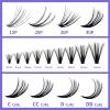 Individual Lashes DIY Eyelash Clusters 300PCS C/D Curl Lash Clusters Comfortable Cat Eye Lashes Super Soft Reusable Wispy Lashes Lash Clusters(300PCS-40D-0.07DD,8-16mm Mixed Tray) view 2