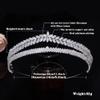 Aoligrace Double Layer Wedding Headband for Bridal Birthday Party Prom Headpiece Handmade CZ Hair Accessories Gifts for Women view 4