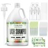 Lash Shampoo Bulk, Eyelash Cleanser for Extensions 1 Gallon / 3.8L - Includes 50 Aftercare Kits, 5 Foam Pump Bottles, Dispenser Pump - Eyelid Foaming Cleanser for Professional Salon and Home Use view 2