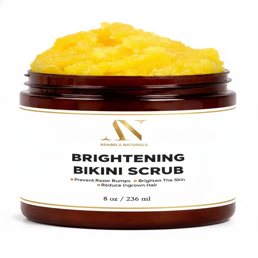 Bikini Area Exfoliator Exfoliating Body Scrub, Brightening Body Exfoliator Exfoliating Scrub, Bump Eraser KP Body Exfoliant Shower Scrub Ingrown Hair Treatment Razor Bump Treatment Body Scrubs 8 OZ