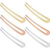 WILLBOND 6 Pcs French Hair Pins for Women French Twist Hairpins 4 Inch Metal Hair Forks U Shaped Long Chignon 2 Prong Sticks Hairpin for Lady Hairstyle Accessories(Gold, Silver, Rose Gold) view 1