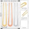 WILLBOND 6 Pcs French Hair Pins for Women French Twist Hairpins 4 Inch Metal Hair Forks U Shaped Long Chignon 2 Prong Sticks Hairpin for Lady Hairstyle Accessories(Gold, Silver, Rose Gold) view 2