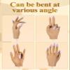 Practice Hand for Acrylic Nails- Silicone Nail Hand Practice Upgrade Nail Tips Never Fall Off, Fake Nail Manican Hand for Nail Practice, Flexible Practice Maniquin Hand with 200PCS Nail Tips view 4