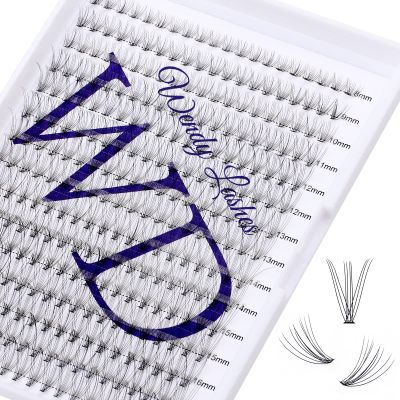 Individual Lashes DIY Eyelash Extension 300PCS Lashes Extensions C/D/CC/DD Curl Lash Clusters Cat Eye Lashes Super Soft Eyelashes Extension Matt Black Lashes