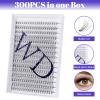 Individual Lashes DIY Eyelash Extension 300PCS Lashes Extensions C/D/CC/DD Curl Lash Clusters Cat Eye Lashes Super Soft Eyelashes Extension Matt Black Lashes view 2