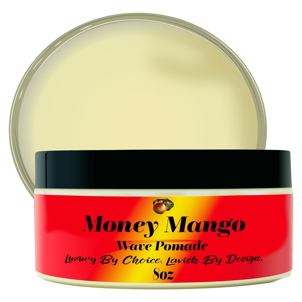 Black Lavish Essentials Ultra-Smooth 360 Wave Pomade for Men, Deep Waves, Strong Hold and Shine for Wavy Hair, Shea Butter and Mango Butter, Non-Greasy Formula (Money Mango Pomade, 8oz
