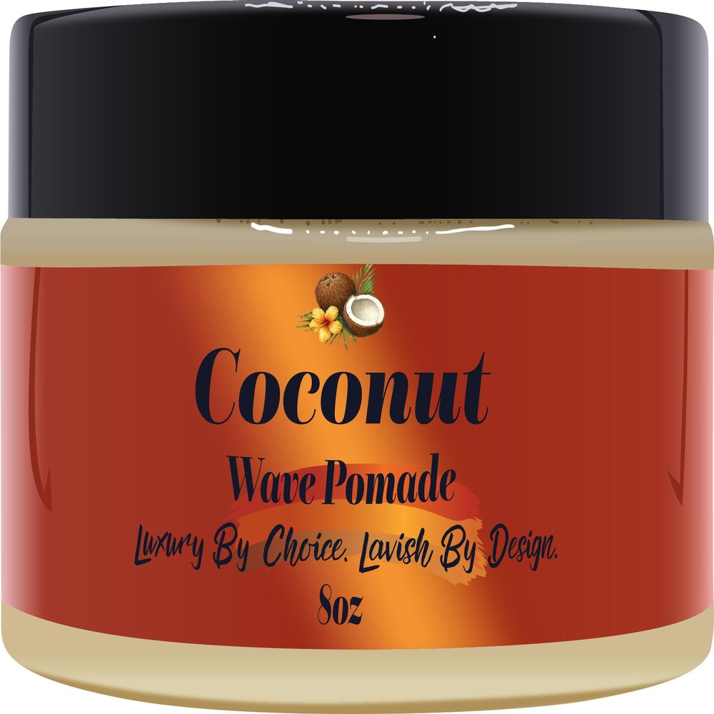 Ultra-Smooth 360 Wave Pomade, 8oz Coconut Hair Butter, Strong Hold Non-Greasy Hair Styling Cream for Deep Waves, Shea and Mango Butter Natural Ingredients (Coconut 360 Pomade, 8oz)