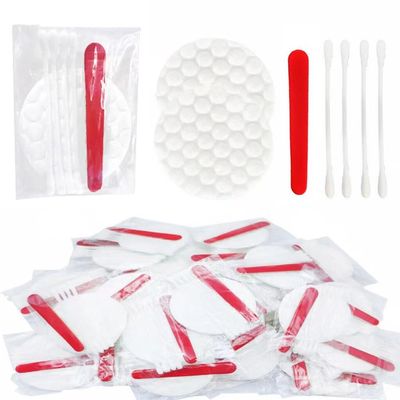 50 Sets Hotel Vanity Kit Individually Wrapped, Disposable Travel Amenities Kit Bulk, Cosmetic Cotton Pads, Cotton Swabs, Nail File for Shelter, Homeless, Motels, Nursing Home