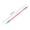 2 Pcs Holographic Stainless Steel Sticks Double Sided Nail Art and Cuticle Pusher Remover Manicure Pedicure Tool view 2