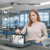 PACKISM Clear Makeup Bag 1 Large 1 Medium - 2 Pack TSA Approved Toiletry Bag - 180 Large Opening Clear Makeup Bags with Handle, Toiletry Bags for Traveling Travel Essentials, Rose Pink view 2