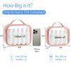 PACKISM Clear Makeup Bag 1 Large 1 Medium - 2 Pack TSA Approved Toiletry Bag - 180 Large Opening Clear Makeup Bags with Handle, Toiletry Bags for Traveling Travel Essentials, Rose Pink view 3