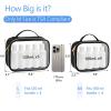 PACKISM Clear Makeup Bag - 2 Pack TSA Approved Toiletry Bag with Handle Large Opening, Clear Toiletry Bag Travel Bags for Toiletries, 1 Medium TSA Quart Carry-On & 1 Large for Checked Luggage, Black view 3