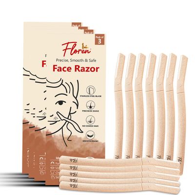 Floren Dermaplaning Tool with Precision Cover, 12ct | Dermaplane Tool, Face Razor for Women, Eyebrow Shaper, Dermaplaning Tool, Womens Face Razor, Peach Fuzz Remover
