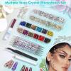 5608Pcs Makeup Rhinestones with Face Glue, Flatback Colorful Face Gems Crystal AB&Clear Eye Jewels with Pickup Dotting Tools for Eye, Body Makeup, Nail Art and DIY Crafts view 2