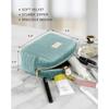Benevolence LA Large Capacity Travel Cosmetic Bag, Premium Velvet Toiletry Bag for Women, Versatile Use, Cyan view 3