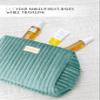 Benevolence LA Large Capacity Travel Cosmetic Bag, Premium Velvet Toiletry Bag for Women, Versatile Use, Cyan view 4