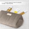 Benevolence LA Plush Velvet Large Makeup Bag for Travel | Cosmetic Pouch, Toiletry Organizer for Women, Large Capacity Bag for Accessories, Quilted Purse - Sage view 4