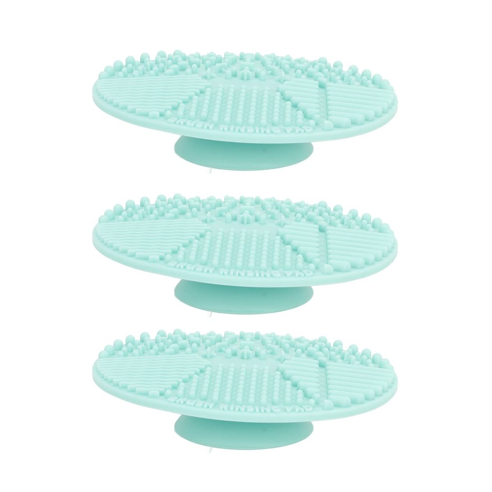 10 Pieces Brush Cleaning Pads,Makeup Brush Cleaning Mat,Portable Round Silicone Pad for Cleaning Brushes