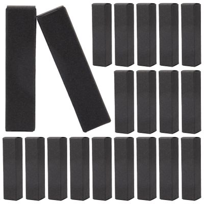 AUEAR, 50 Pack Black Kraft Paper Lipstick Boxes Empty Lip Gross Box 3.35"x0.79"x0.79" Rectangle Balm Perfume Essence Oil Packaging Cases for DIY Gloss Gift