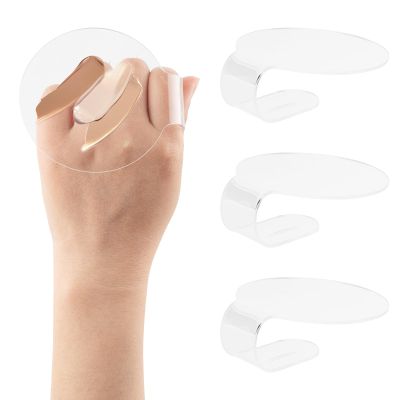 AUEAR, 3 Pack Makeup Mixing Palette Acrylic Handheld Tray Foundation Eye Shadow Hand Cosmetic Dish Blending