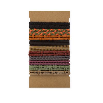 20pcs Hair Tie Bracelets for Women Men, Boho Hair Ties Bracelets Hair Elastics No Damage Ponytail Holders for Thick/Medium/Long Hair (4 Styles, 10 Colors)