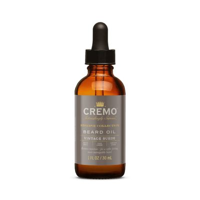 Cremo Beard Oil, Vintage Suede (Reserve Collection), 1 Fl Oz - Restore Natural Moisture and Soften Your Beard To Help Relieve Beard Itch