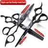 6/7 inch Hair Cutting Scissors Professional Home Haircutting Barber Salon Shears Kit with Case for Men/Women (6-inch 3pc) view 2