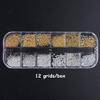 3D Metal Charms Gold Caviar Beads Nail Studs for Women Rivet Nail Art Jewels Decoration Kit view 2