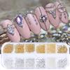 3D Metal Charms Gold Caviar Beads Nail Studs for Women Rivet Nail Art Jewels Decoration Kit view 4