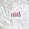 FRUJCDKI handmade real glue series fake nails, black and pink gradient press-on fake nails, long coffin-shaped fake nails, ballerina glue nails (Pink-L) view 2