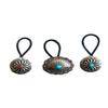 Concho Metal Ponytail Holder Metal Hair Ties Rope Concho Squash Blossom Hair Ring Tie BW34 (3 Pcs-Set) view 1
