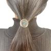 Concho Metal Ponytail Holder Metal Hair Ties Rope Concho Squash Blossom Hair Ring Tie BW34 (3 Pcs-Set) view 2
