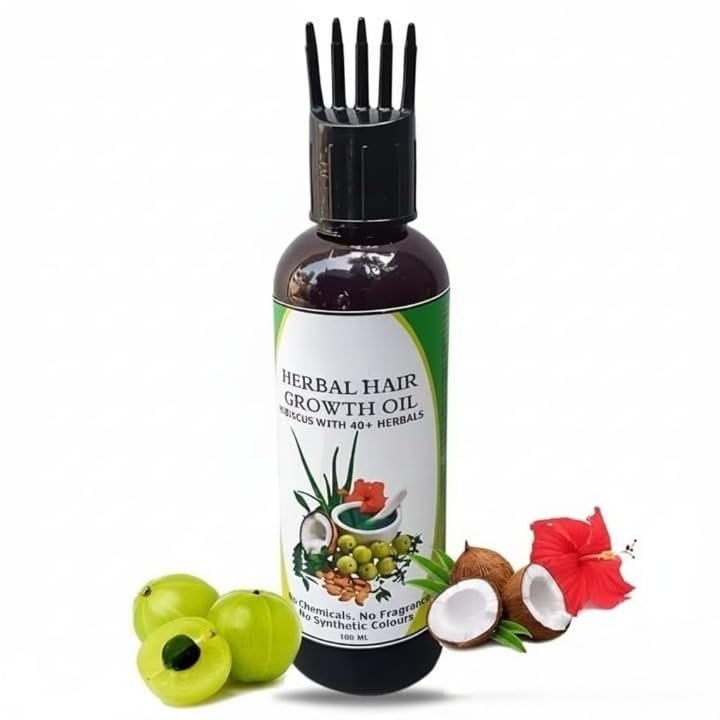 Goldy Herb Habit Hair Growth Hair Oil - 100 ml for Women and Men for Shiny Long Hair | Dandruff Control | Hair Loss Control with Goodness of Bhringraj, Amla and 29 Herbs and Coconut Milk