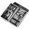 21 Piece/Lot Stainless Steel Manicure set Professional nail clipper Kit of Pedicure Tools Paronychia Nippers Trimmer Cutters,black 21 pcs view 1