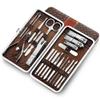 21 Piece/Lot Stainless Steel Manicure set Professional nail clipper Kit of Pedicure Tools Paronychia Nippers Trimmer Cutters,brown 21 pcs view 1