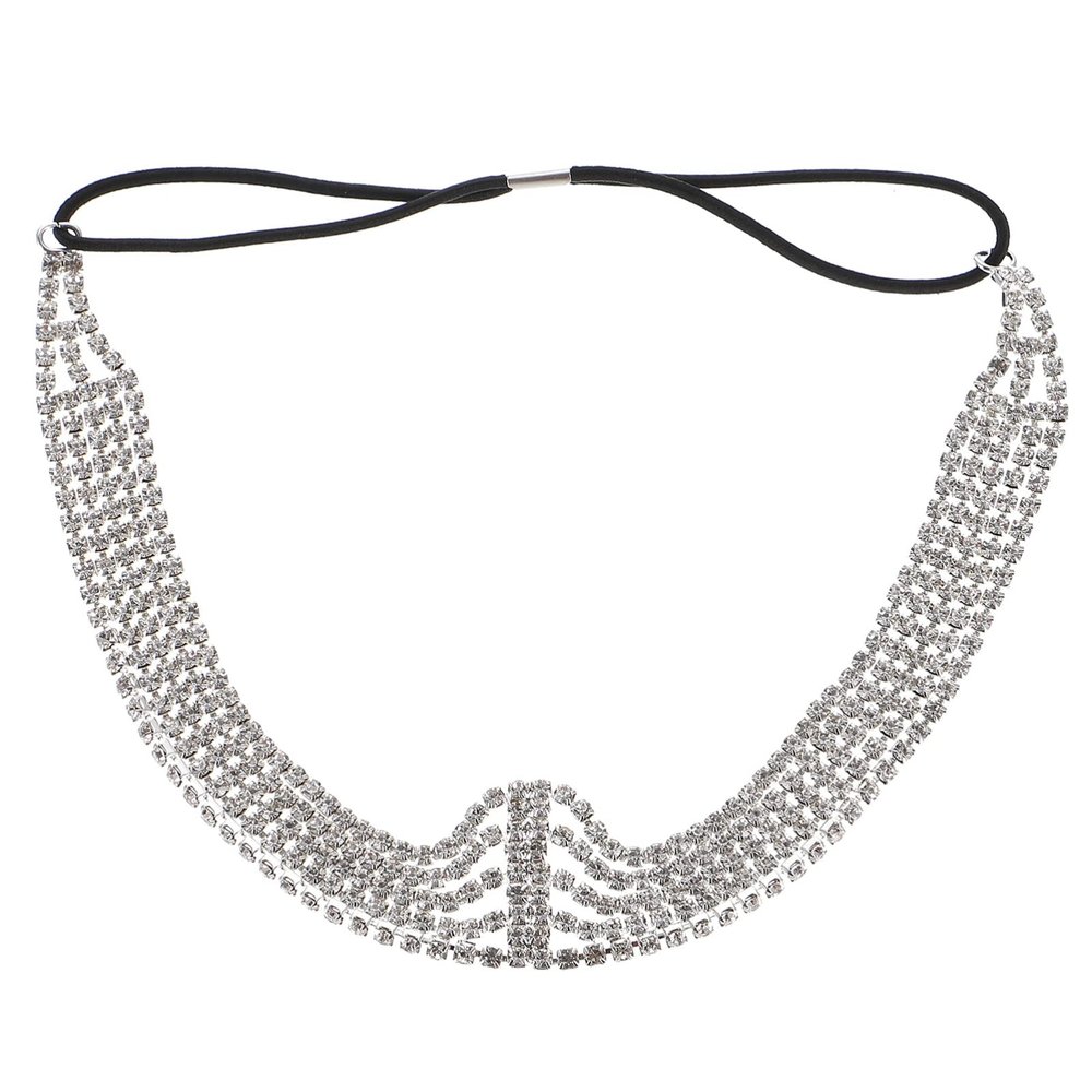 LALAFINA Multi-layer Rhinestone Hair Chain for Brides Elegant Wedding Headband Accessory for Photography Parties Festivals and Ceremonies Design