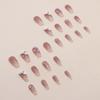 RikView Coffin Press on Nails Long Acrylic Nails with 3D Flowers Pink Fake Nails Glossy Nails for Women 24 PCS/Set view 2