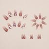 RikView Coffin Press on Nails Long Acrylic Nails with 3D Flowers Pink Fake Nails Glossy Nails for Women 24 PCS/Set view 3