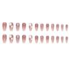 RikView Coffin Press on Nails Long Acrylic Nails with 3D Flowers Pink Fake Nails Glossy Nails for Women 24 PCS/Set view 4