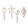 Yardenfun 4pcs Dreamy Planet Clips Cute Hair Accessories for Girls Elegant Design for Parties and Festivals Includes Star and Oval Shapes for Hairstyles view 1