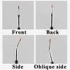 ANGUOEY Angled Fan-Shaped Eyelash Brush, Bent Eyeliner Brush, Mascara Fan Brush for Lashes,Eyelash Separator Bent Applicators,Professional Makeup Tool for Women view 2