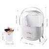 Busy Mom Multi-Function Make Up Case Dustproof Cosmetic Storage Box,Cosmetics Skin Care Products Jewelry Organizer Case Finishing Box Bedroom Bathroom Desktop (White) view 2