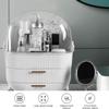 Busy Mom Multi-Function Make Up Case Dustproof Cosmetic Storage Box,Cosmetics Skin Care Products Jewelry Organizer Case Finishing Box Bedroom Bathroom Desktop (White) view 4