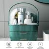 Busy Mom Multi-Function Make Up Case Dustproof Cosmetic Storage Box,Cosmetics Skin Care Products Jewelry Organizer Case Finishing Box Bedroom Bathroom Desktop (Green) view 3
