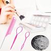 1000Pcs Hair Rubber Bands, Soft Small Hair Elastics for Girls and Women, 2pcs Topsy Tail Tools, 1 Rat Tail Comb, Pink Schembo view 3