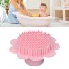 Baby Bath Brush Soft Silicone Massage Brush for The Shower in The Shape of a Sunflower (Pink) view 2