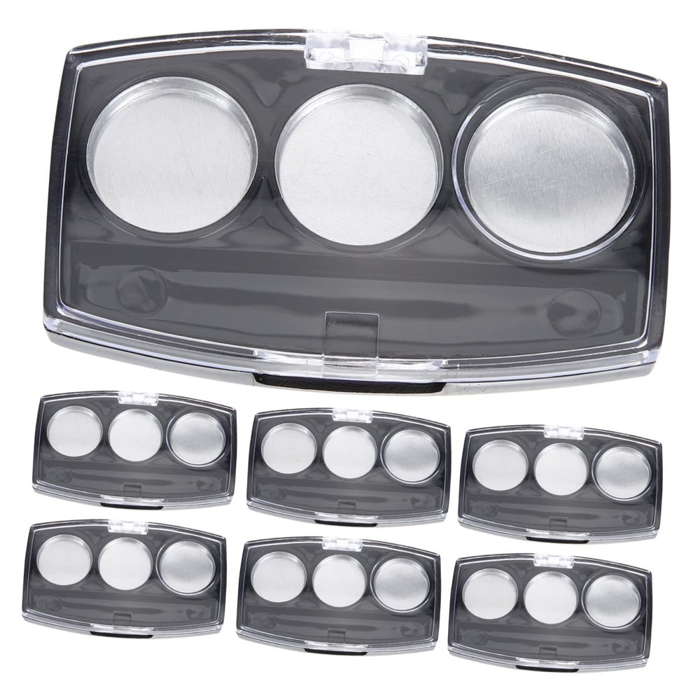 LABRIMP Aluminum Eyeshadow Pans 10pcs Empty Eyeshadow Palette Box Bulk Trays for Diy Makeup Portable and Leakproof