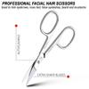 ZIZZLON Eyebrow Scissors for Women - Facial Hair Small Grooming Scissors for Men and Women  Professional Stainless Steel Scissors for Eyebrows, Nose Hair, Mustache, Beard, Eyelash, Dry Skin view 2